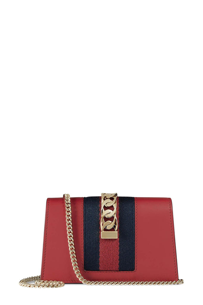 Super Mini Sylvie Chain Bag Red - GUCCI
