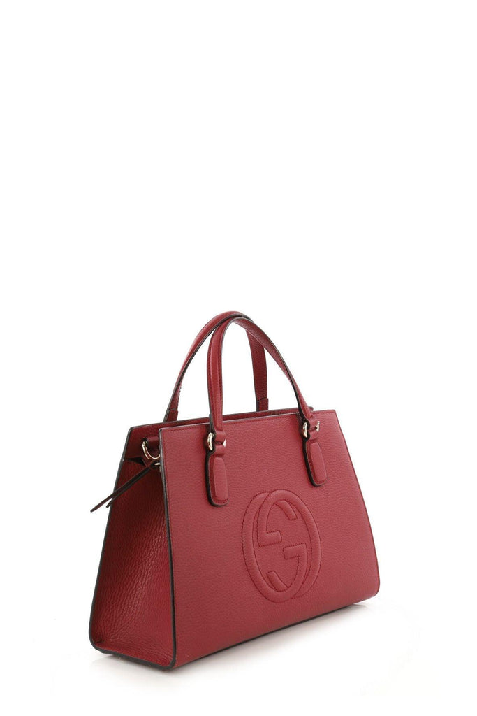 Soho Leather Top Handle Bag Red - GUCCI