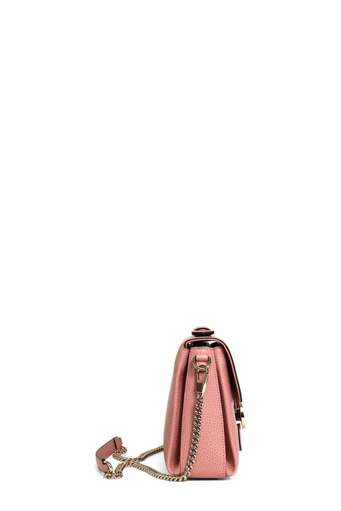 Medium Interlocking GG Top Handle Shoulder Bag Dusty Pink - Gucci