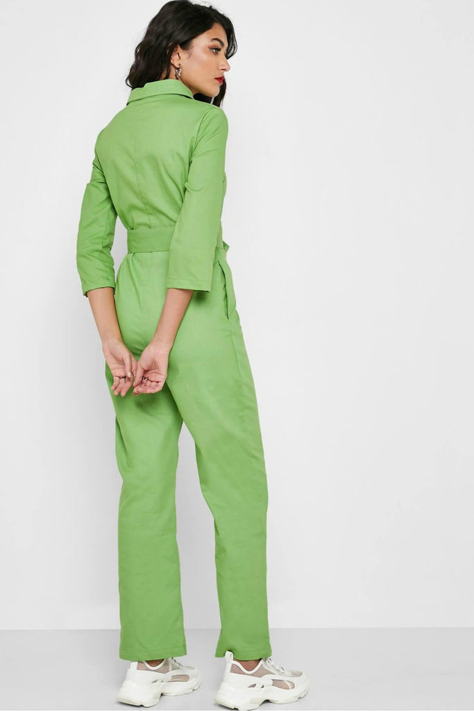 Wide Leg Belted Jumpsuit - House Of Sunny