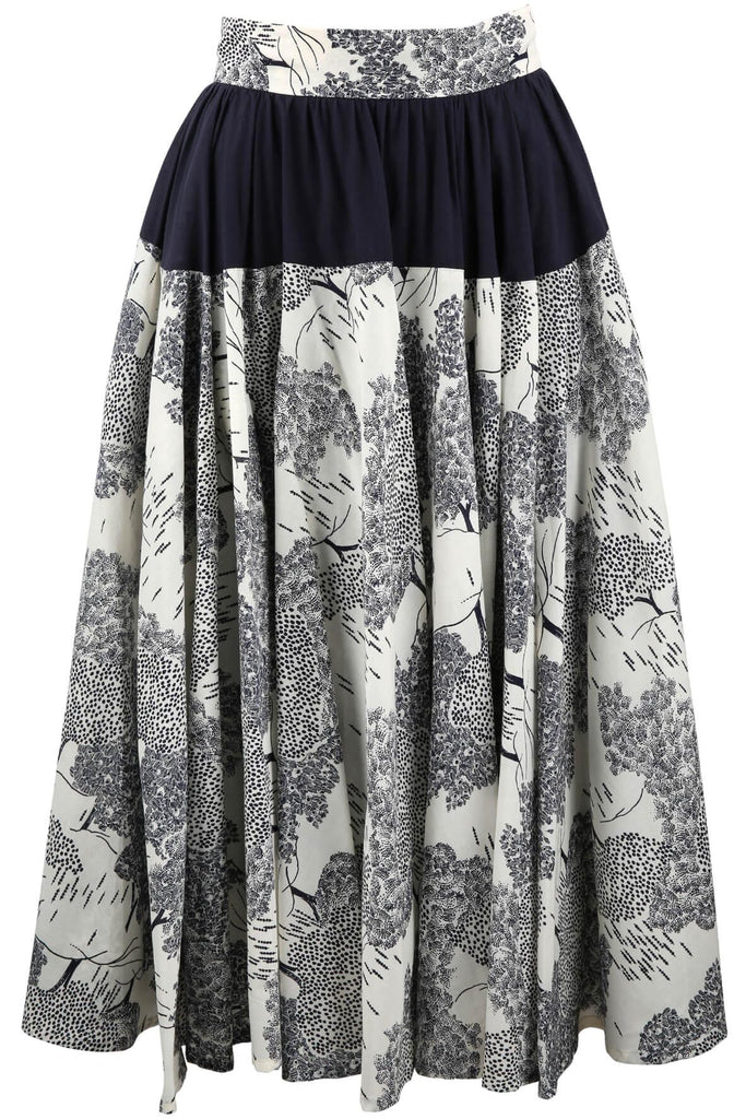 Floral Splicing Skirt White - If&N