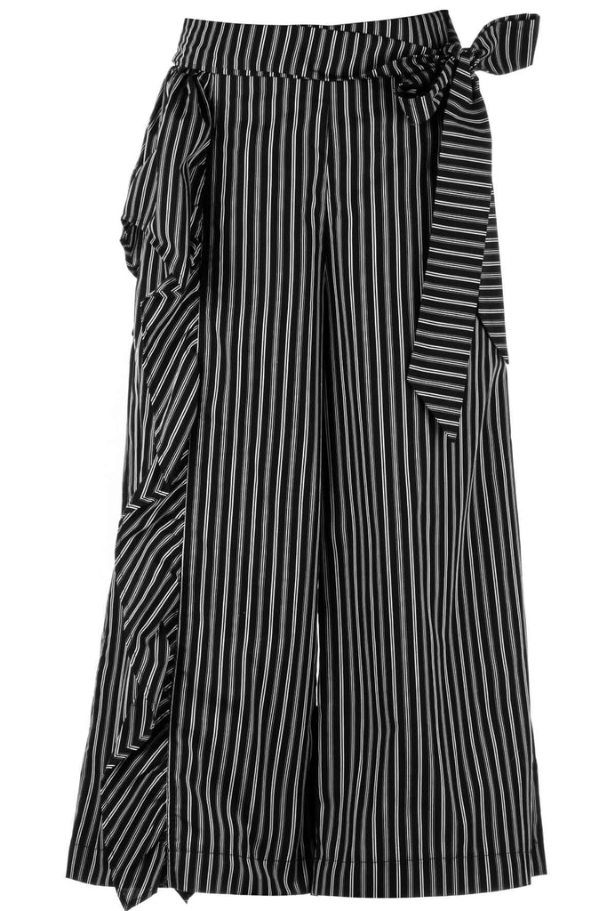 Monochrome Striped Pants - Isabelle Blanche