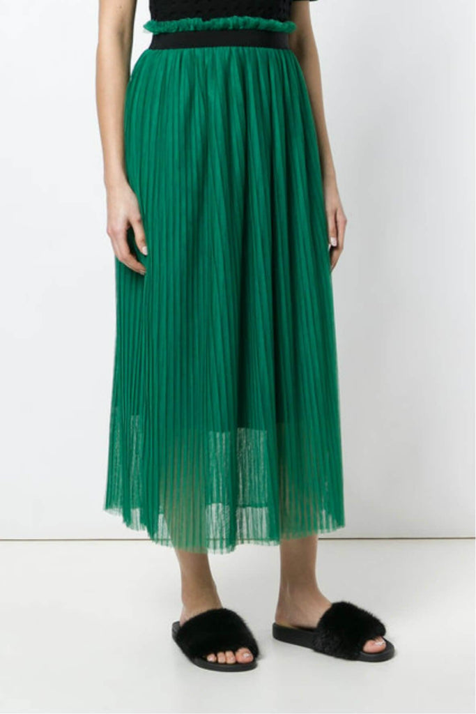 Pleated Mesh Skirt - Isabelle Blanche