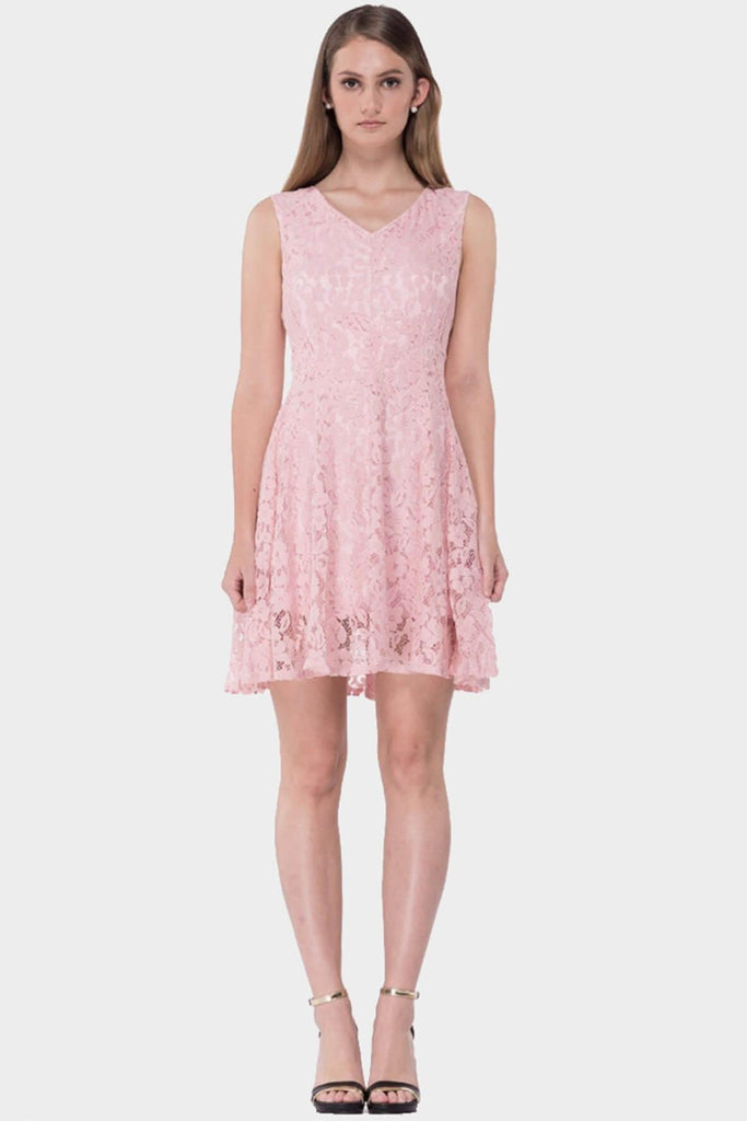 Mal Pink Lace Dress - Jo Kilda
