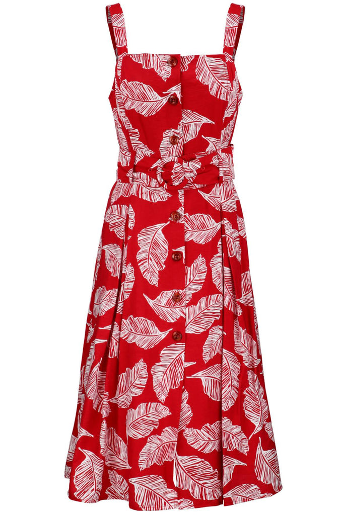 Red Tropical Dress - J.O.A.