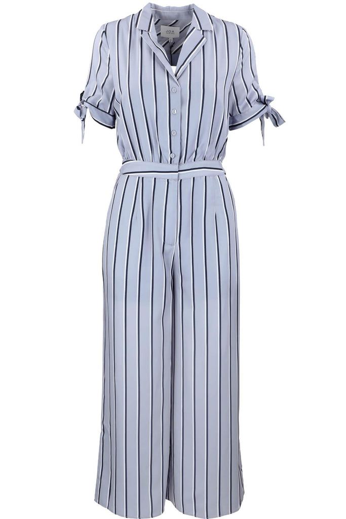 Wide Leg Jumpsuit with Sleeve Ties - J.O.A.