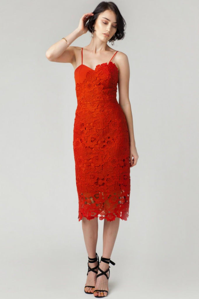Fiora Crochet Asymmetric Cami Dress - Juillet