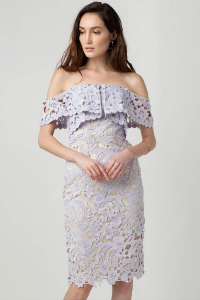 Rosie Crochet Off Shoulder Dress - Juillet