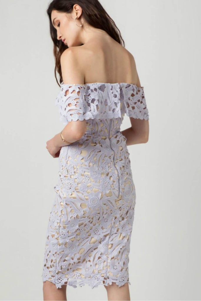 Rosie Crochet Off Shoulder Dress - Juillet