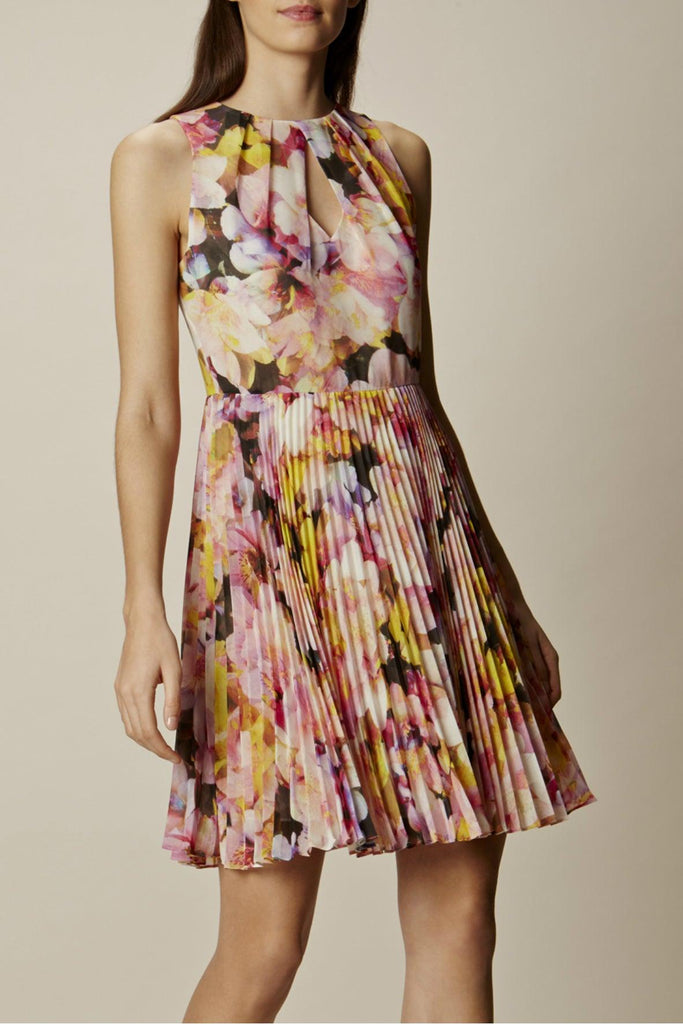 Pleated Floral Dress - Karen Millen