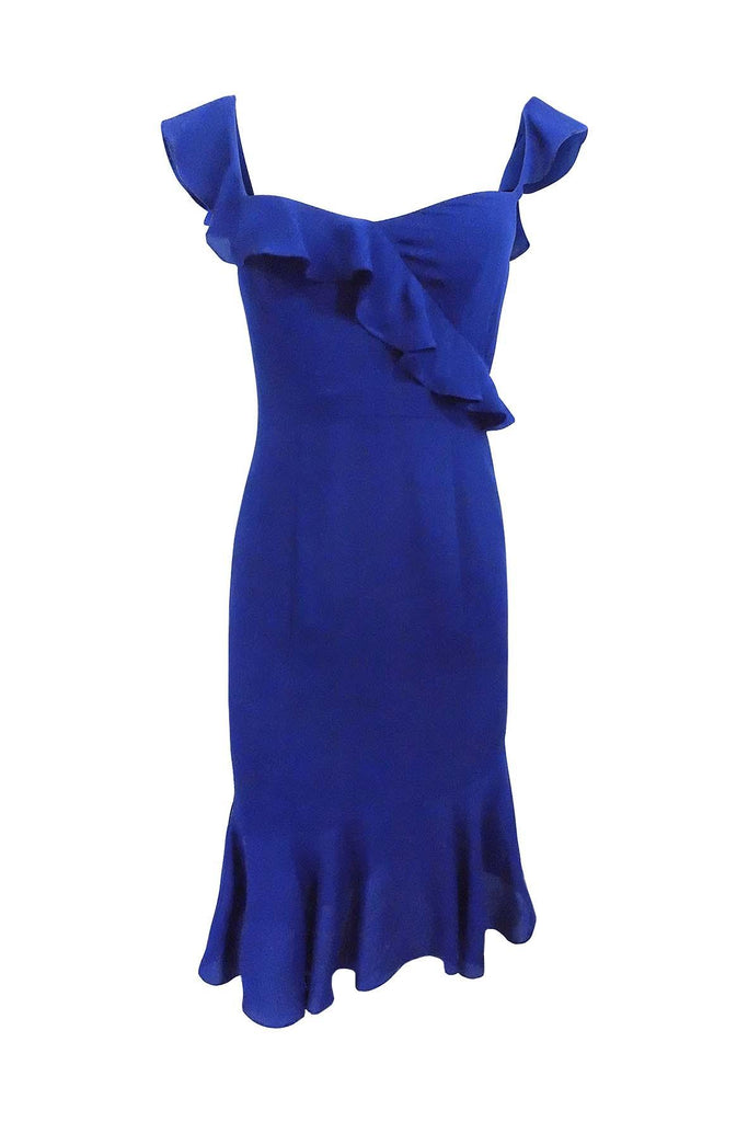 Blue Sleeveless Ruffled Dress - Likely