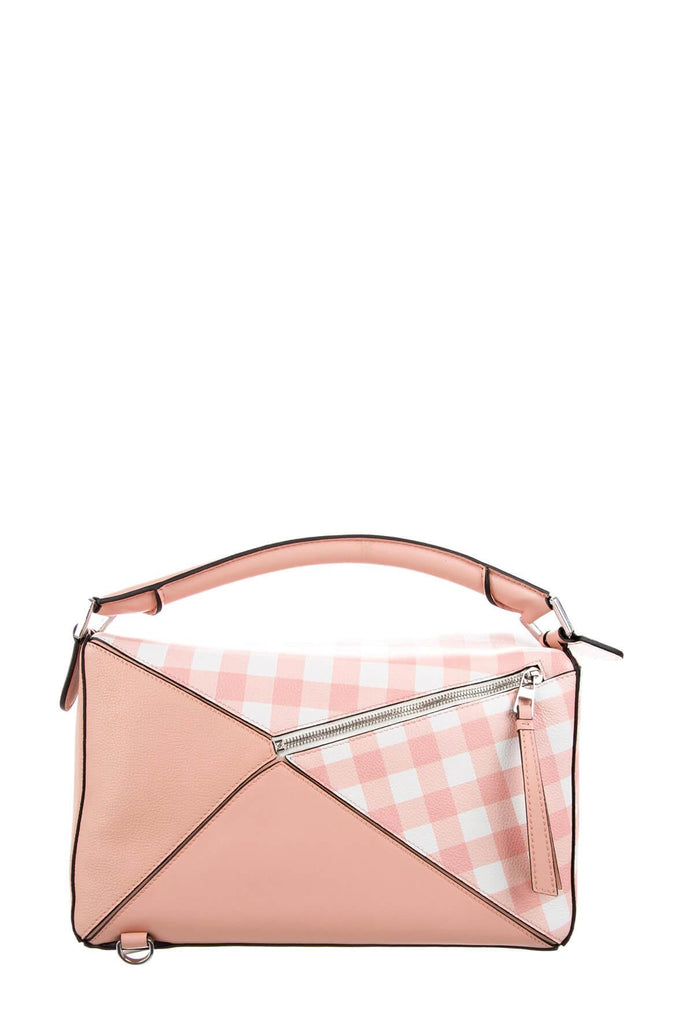 Gingham Medium Puzzle Bag Pastel Pink - LOEWE