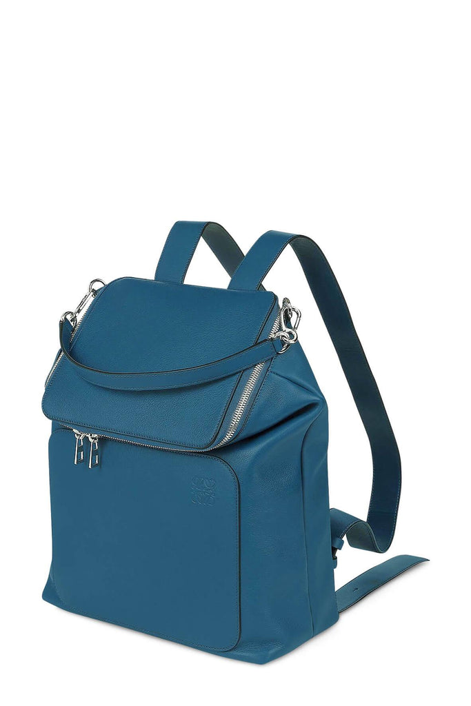Goya Leather Backpack Indigo Blue - Loewe