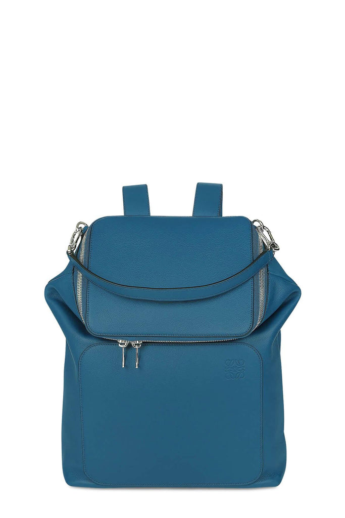 Goya Leather Backpack Indigo Blue - Loewe