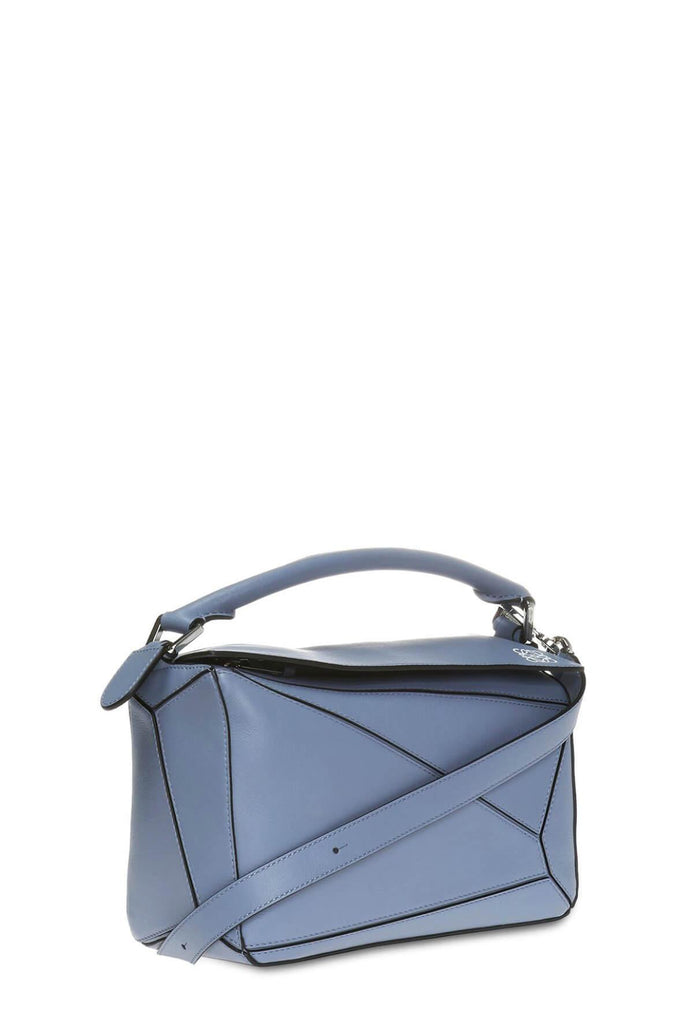 Small Puzzle Bag Stone Blue - LOEWE