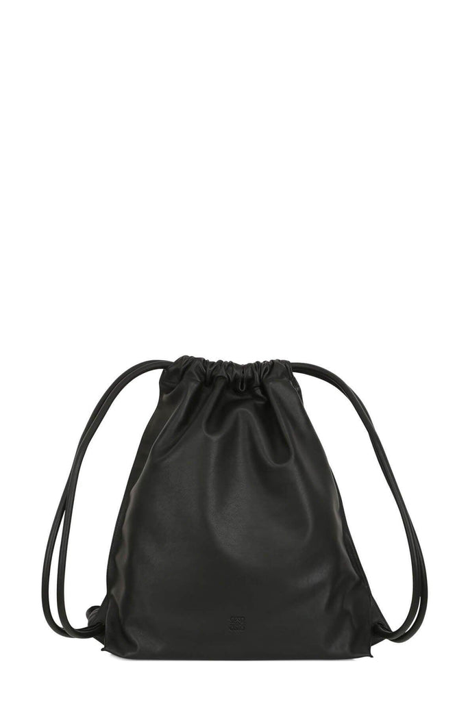 Yago Leather Drawstring Backpack Black - Loewe