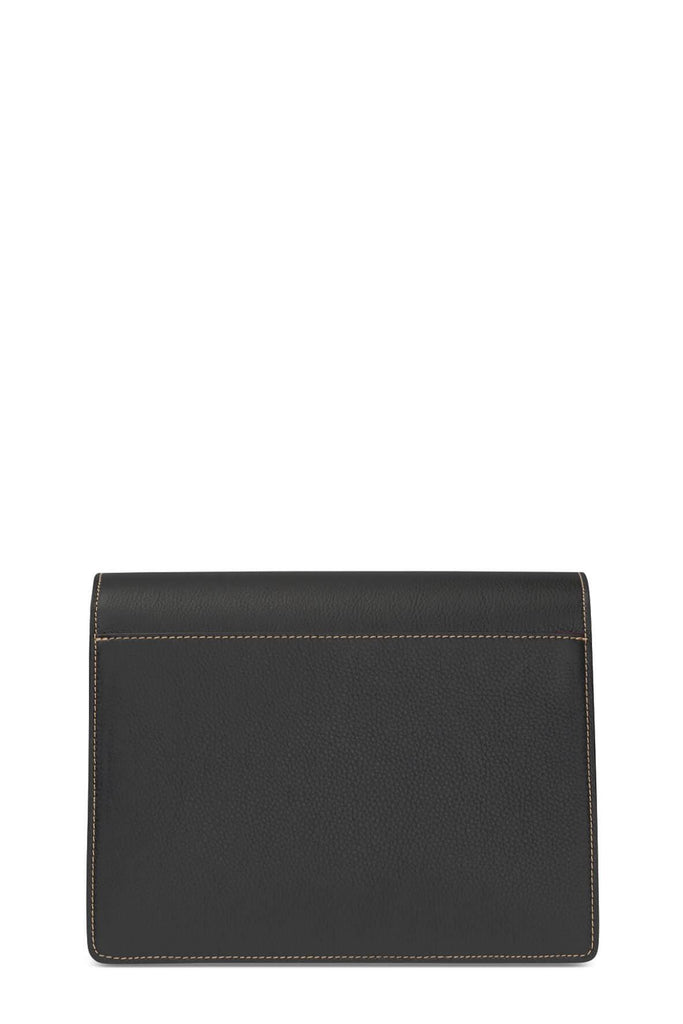 Trunk Medium Shoulder Bag Black Grained Leather - MARNI