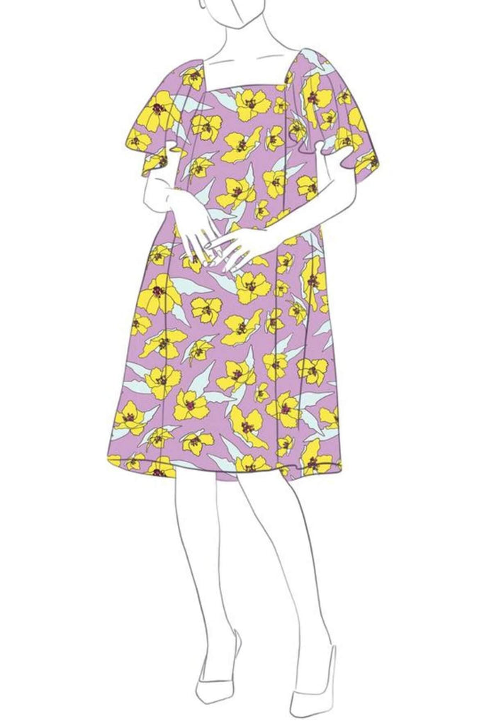 Darling Sleeved Dress in Taro - Minor Miracles
