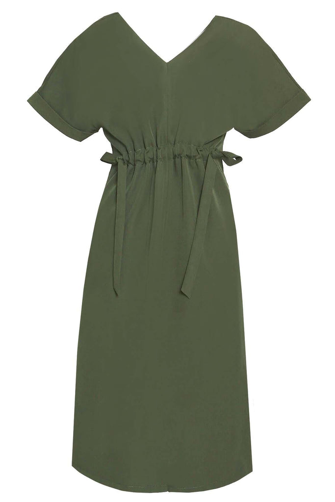 Dress With Empire Ruched Green - Mint Ooak X Style Theory
