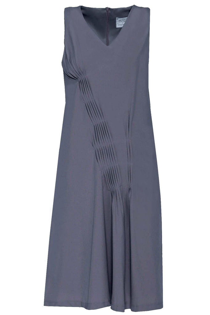 Dress with Texture Pleating Detail Grey - Mint Ooak X Style Theory