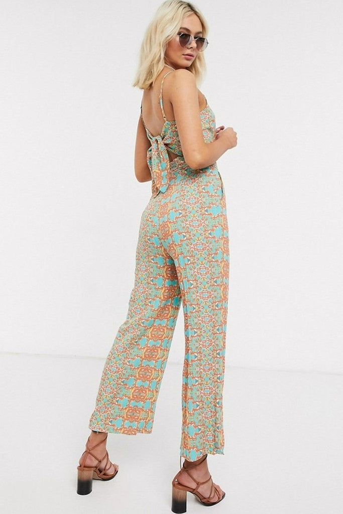 Cut Out Strappy Jumpsuit - Moon River