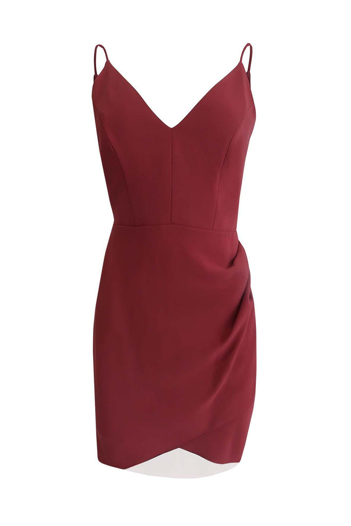 Blush Colour Pleated Short Dress - Amanda Uprichard
