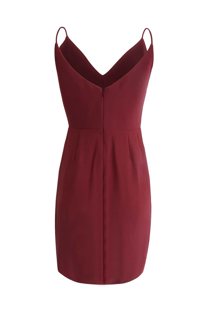 Blush Colour Pleated Short Dress - Amanda Uprichard