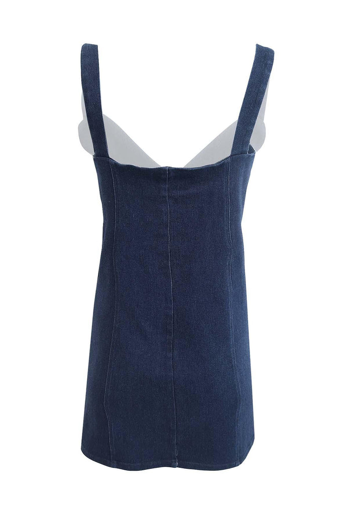 Blue Denim Short Dress - Privacy Please