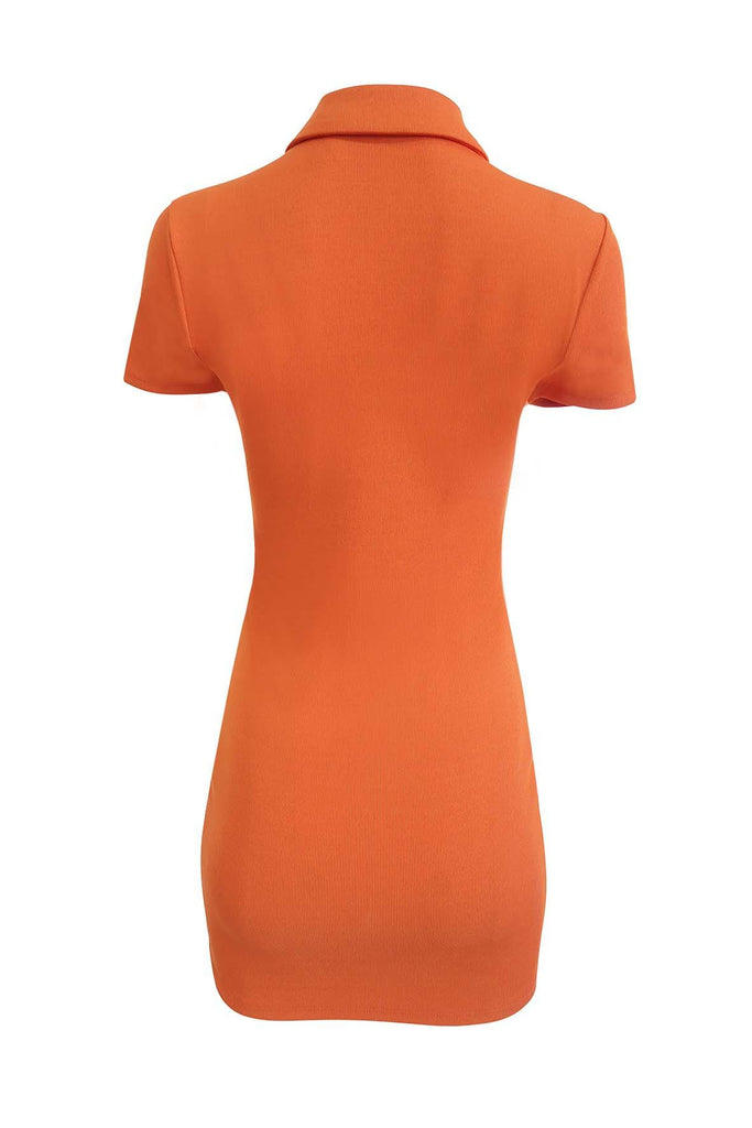 Carrot Orange Body-Con Dress - Privacy Please