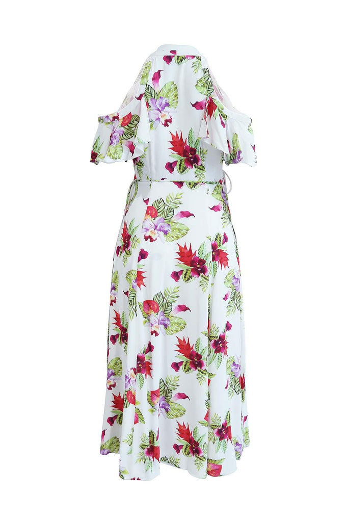 Tropical White Dress - Privacy Please