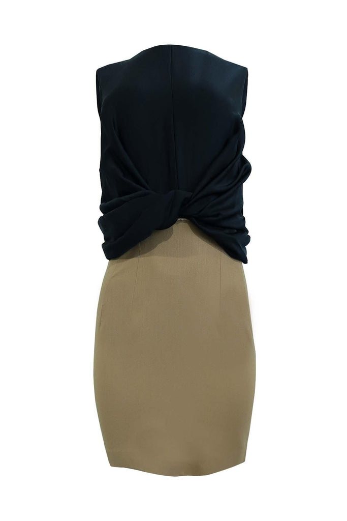 Black & Brown Sleeveless Dress - Carven