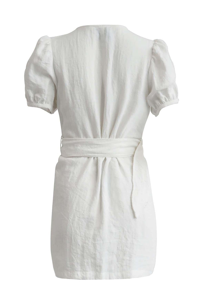 White V-Neck Dress - J.O.A.