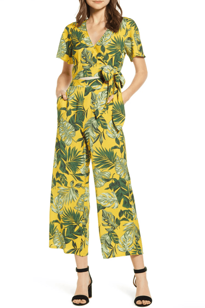 Yellow Tropical Jumpsuit - Moon River