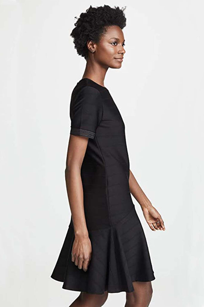Black Lined Midi Dress - Shoshanna