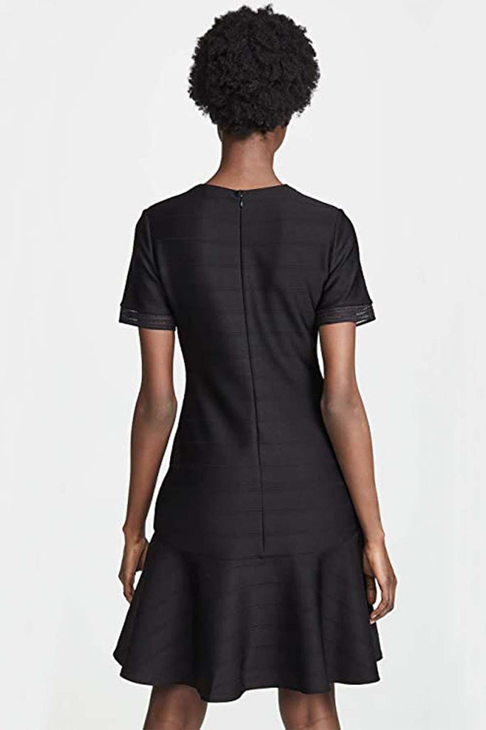 Black Lined Midi Dress - Shoshanna