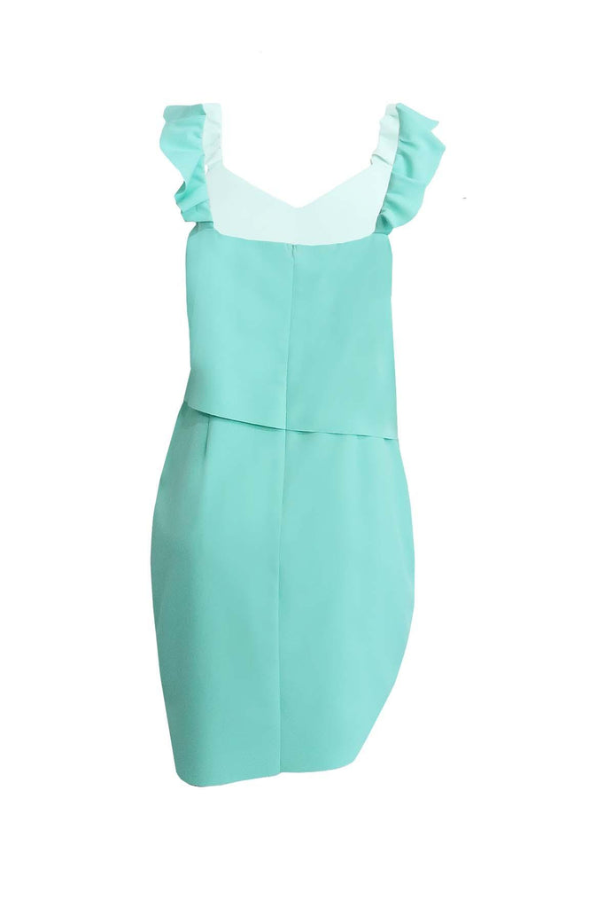 Sleeveless Turquoise V-neck Layered Dress - Bless'Ed