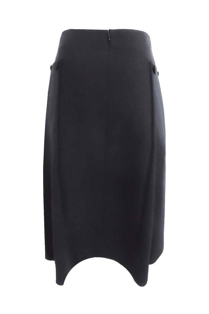 Black Split Front Skirt - Maryling