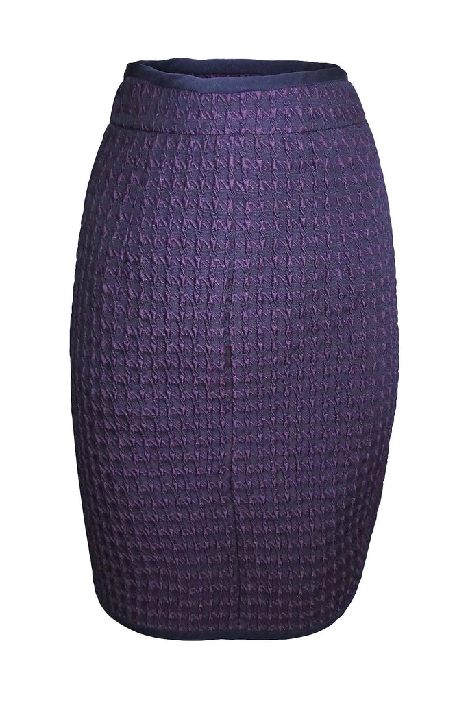 Plum Houndstooth Pattern Skirt - Maxmara
