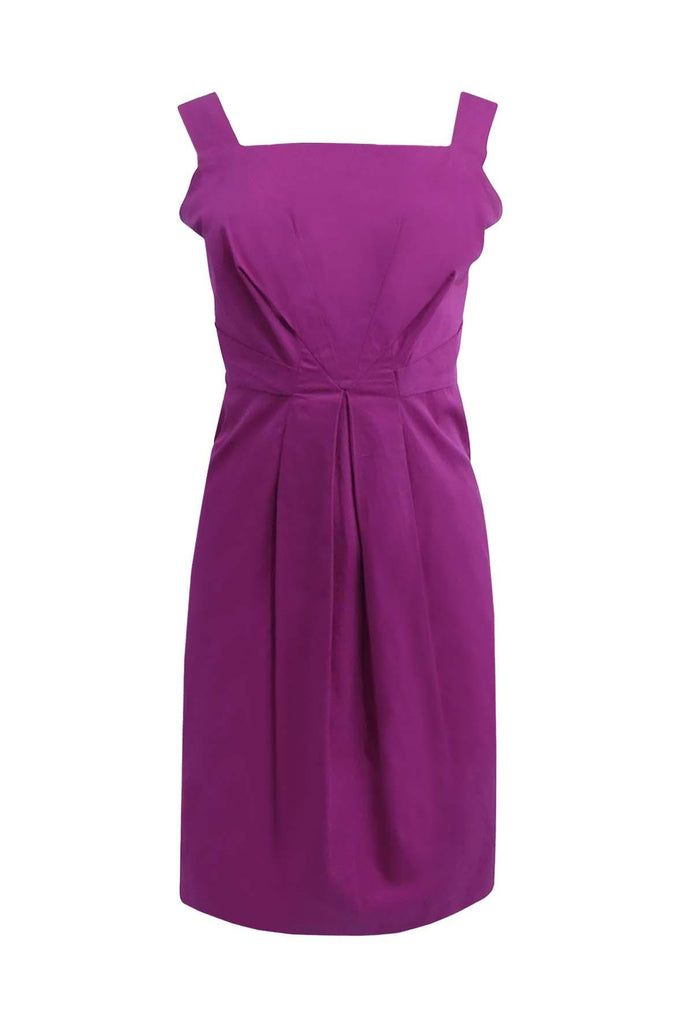 Purple Sleeveless Heart Shaped Neckline Dress - Maxmara