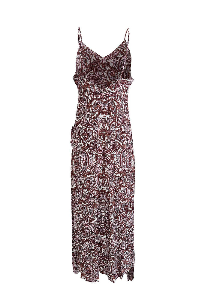 Multi-colour Paisley Print Dress With High Front Slit - For Love & Lemons