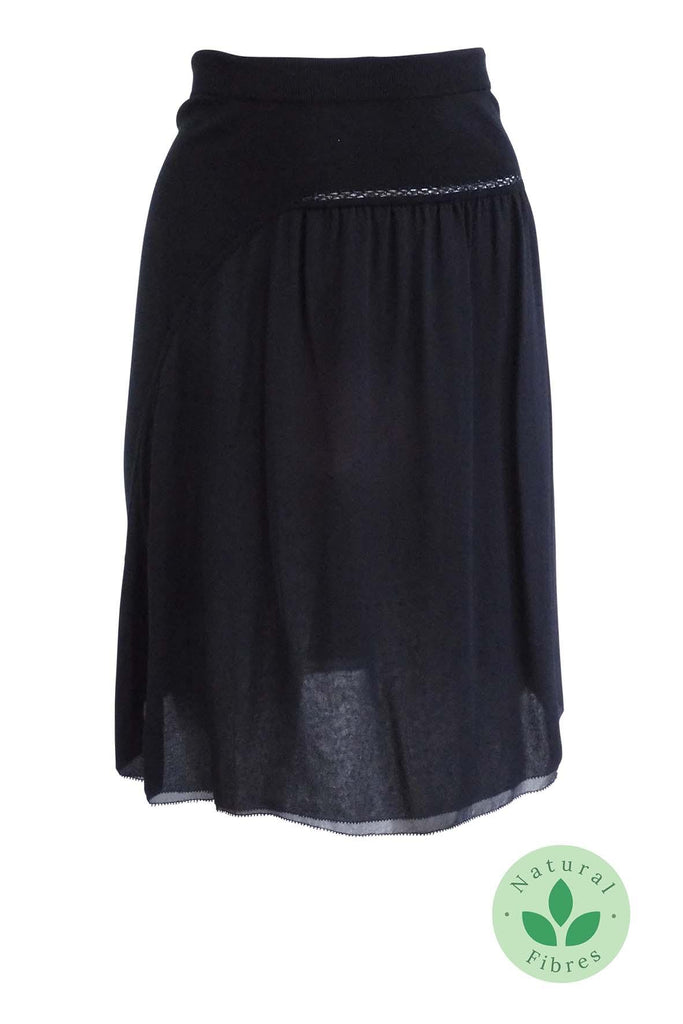 Elastane Black Skirt - Anteprima