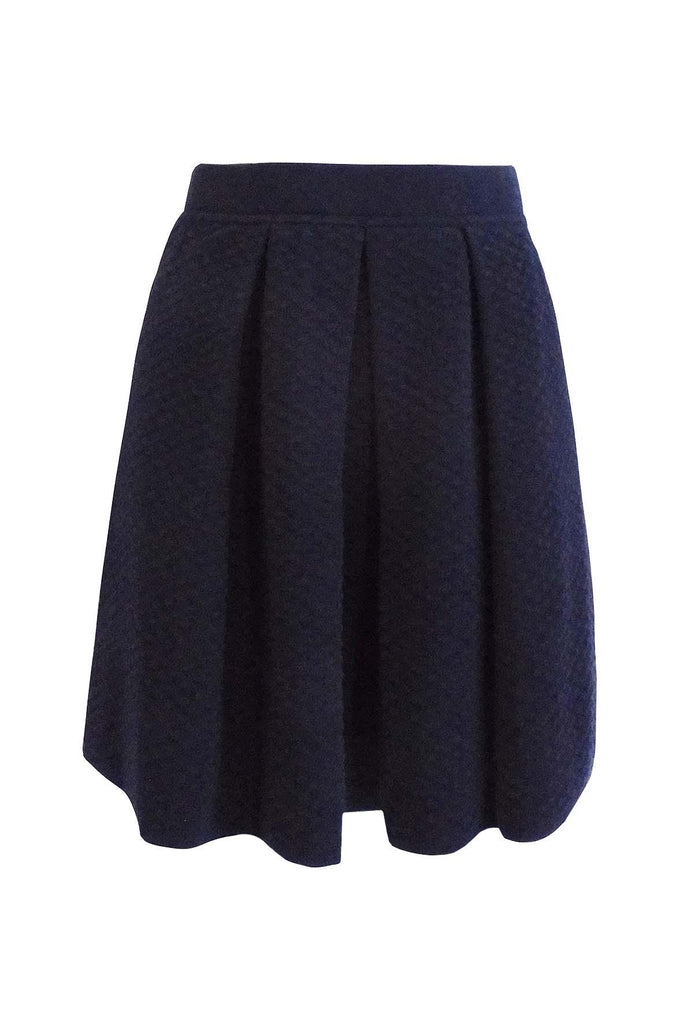 Navy Textured Skirt - Anteprima