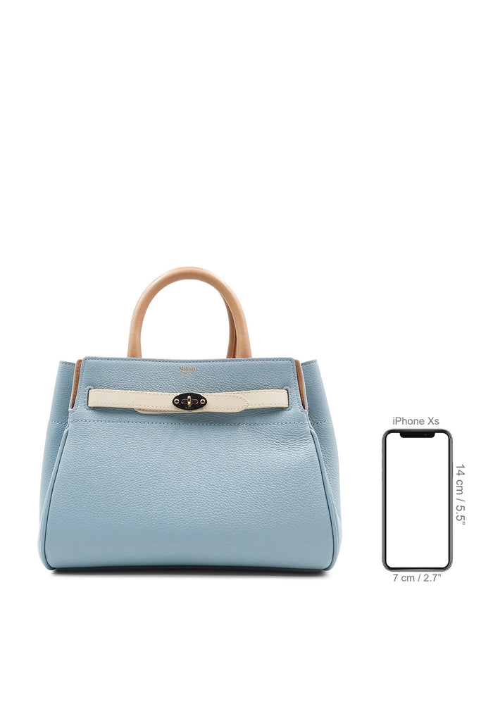 Small Belted Bayswater Light Blue - MULBERRY