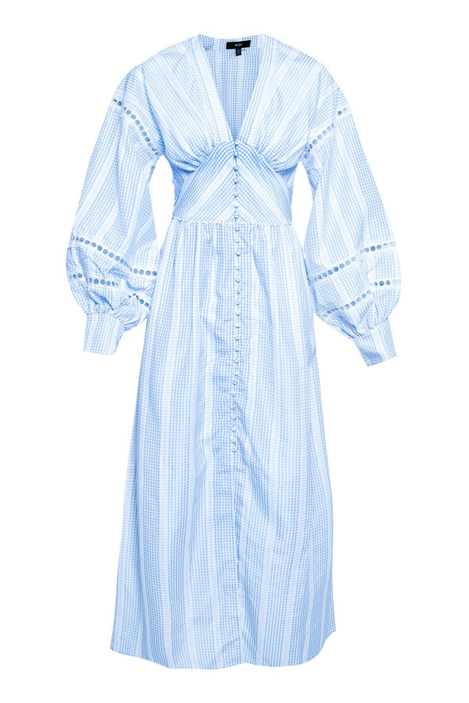 Claudia Blue Gingham Dress - N12H