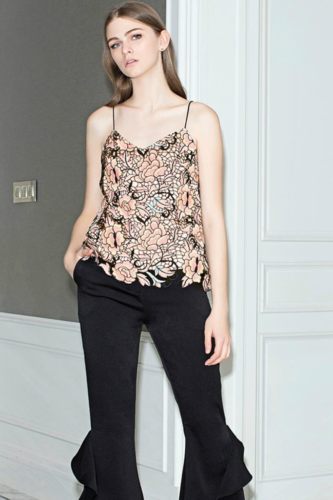 Midnight Blooms Lace Top - N12H