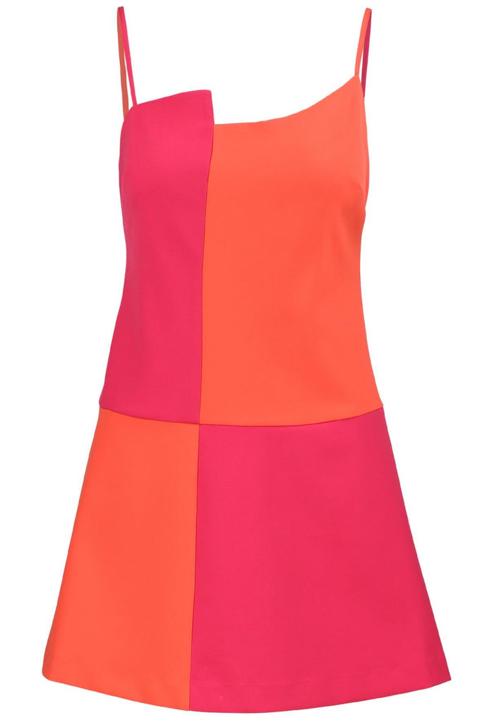 Color Block Strappy Mini Dress - Nicole Miller