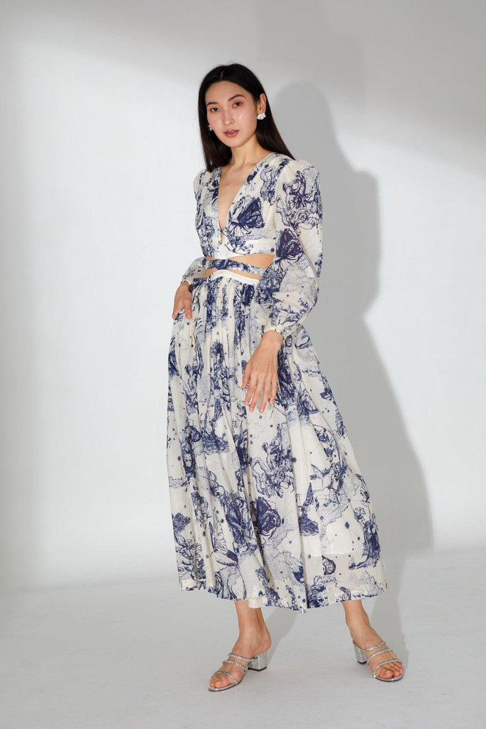 Fiora Floral Printed Maxi Dress - Nimisski