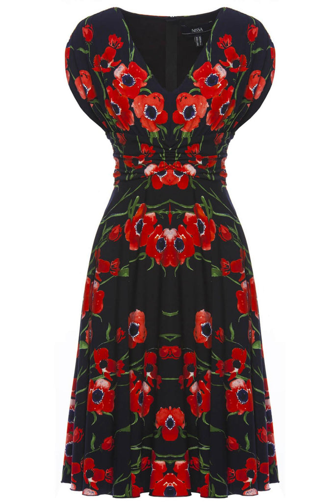 Day Dress with Floral Print - Nissa