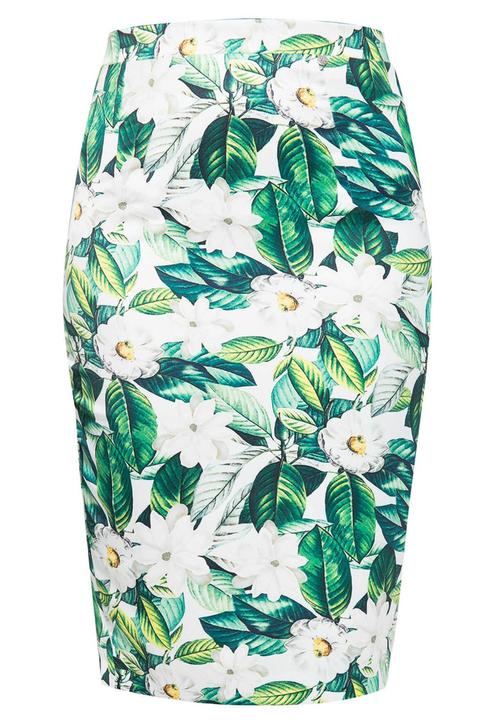 Pencil Skirt with Floral Print - Nissa