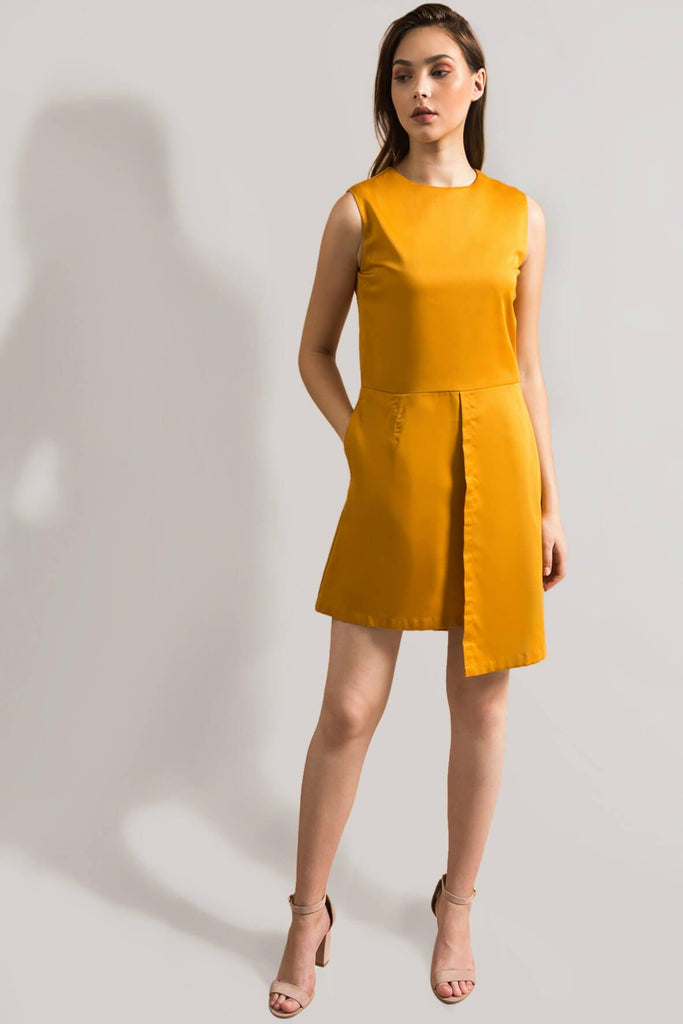 Asymmetric Sleeveless Dress - Odile
